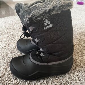 Kamik Kids Black and Gray Snow Boots